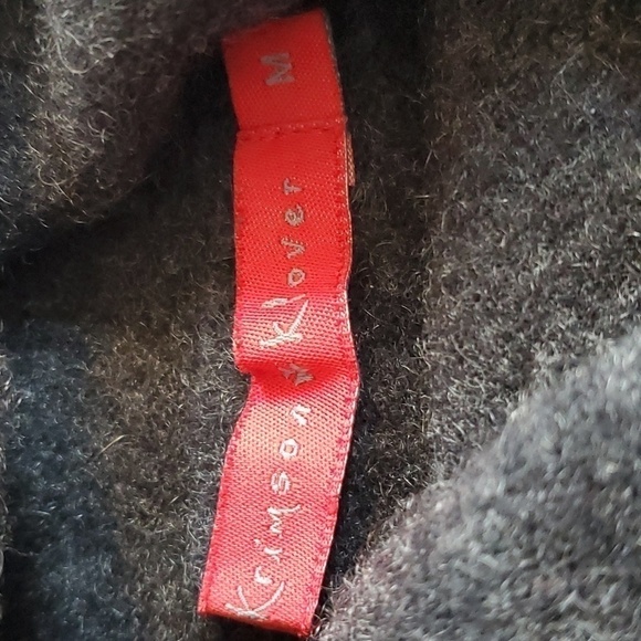 Krimsom & Klover - Womens Black/Gray Color Block wool/ Cashmere sweater Sz.M - Picture 5 of 5